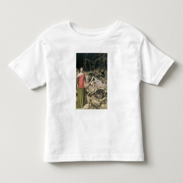 T-shirt Pour Les Tous Petits Arthur Rackham | courtiser de Grimhilde, la mite (Devant)