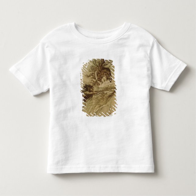 T-shirt Pour Les Tous Petits Arthur Rackham | Les Rhinemaidens taquinant Alberi (Devant)