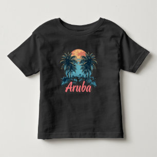 T-shirt Pour Les Tous Petits Aruba Island Design (Version 2) - Toddler Fine Jer