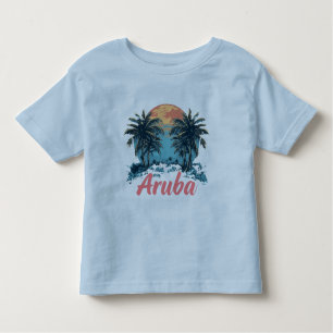 T-shirt Pour Les Tous Petits Aruba Island Design (Version 2) - Toddler Fine Jer