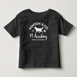 T-shirt Pour Les Tous Petits Ashton & Co. K9 Academy Logo Noir