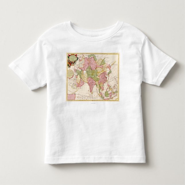 T-shirt Pour Les Tous Petits AsiaPanoramic MapAsia 10 (Devant)