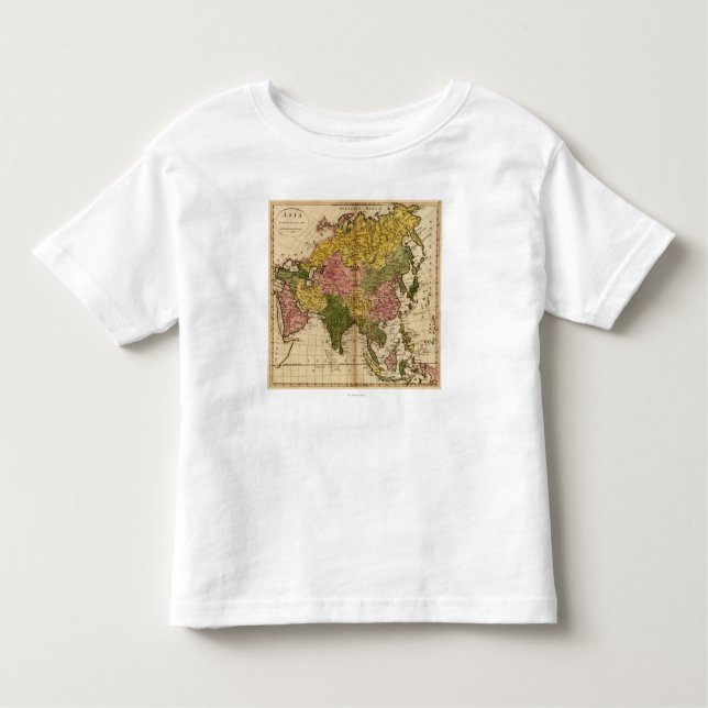 T-shirt Pour Les Tous Petits AsiaPanoramic MapAsia 3 (Devant)