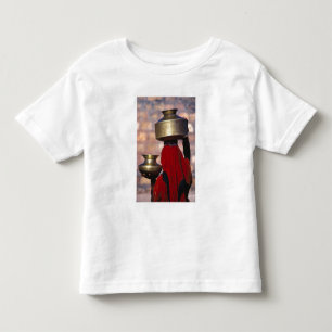 T-shirt Pour Les Tous Petits Asie, Inde, Rajasthan. Une femme locale en rouge