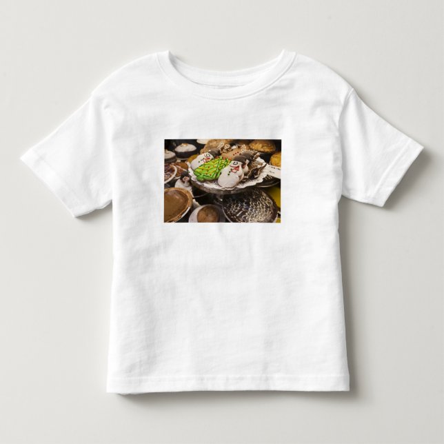 T-shirt Pour Les Tous Petits Assiette de biscuits de Noël frais (Devant)