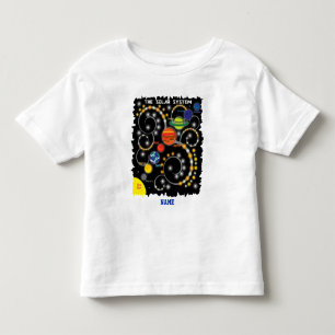T-shirt Pour Les Tous Petits Astronomie d'espace de planètes de système solai