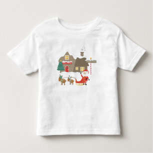 T-shirt Pour Les Tous Petits Atelier de père Noël - Scène de Noël