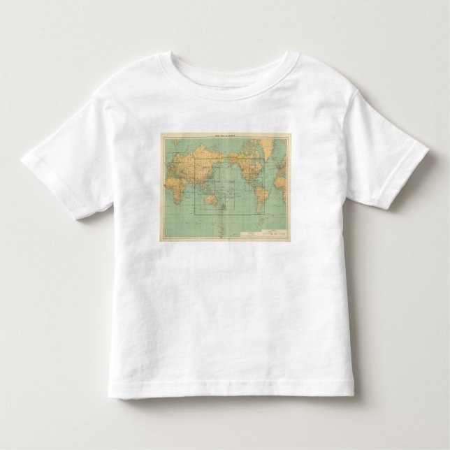 T-shirt Pour Les Tous Petits Atlas de marine marchande de carte d'index nouvel (Devant)