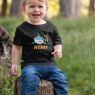 T-shirt Pour Les Tous Petits Attaque de requin Âge personnalisé personnalisé