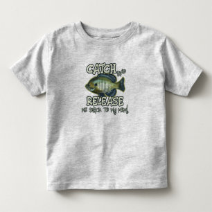 T-shirt Pour Les Tous Petits Attraper et libérer ma mère Pêche amusante
