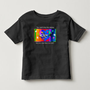 T-shirt Pour Les Tous Petits Autisme Requin 2T NOIR