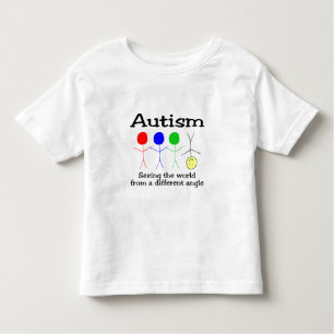 T-shirt Pour Les Tous Petits Autisme voyant le monde d'un angle différent