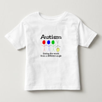 T-shirt Pour Les Tous Petits Autisme voyant le monde d'un angle différent