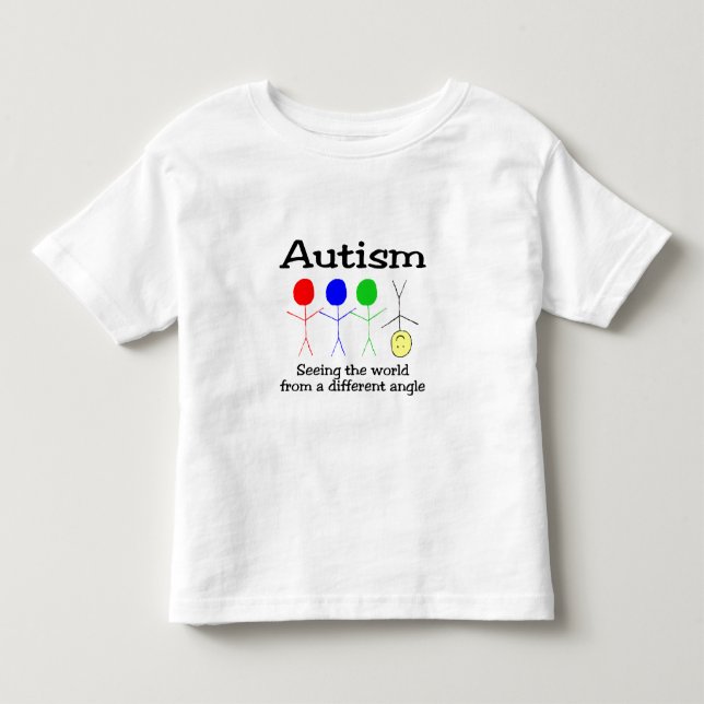 T-shirt Pour Les Tous Petits Autisme voyant le monde d'un angle différent (Devant)