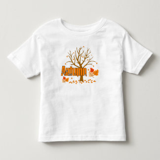 T-shirt Pour Les Tous Petits Automne Avec Arbre Et Feuille Toddler Tee