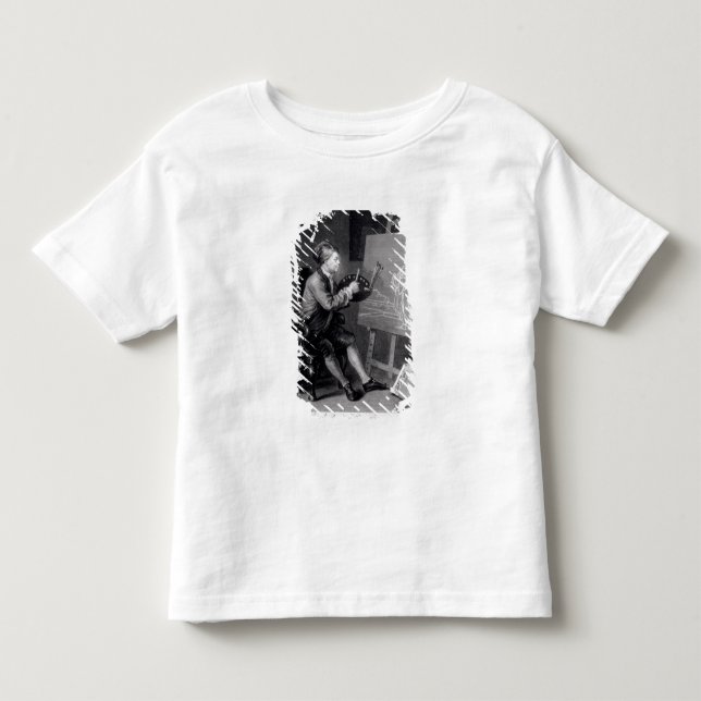 T-shirt Pour Les Tous Petits Autoportrait peignant la Muse comique (Devant)