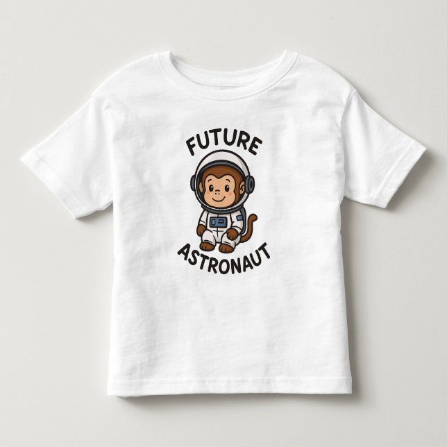 T-shirt Pour Les Tous Petits Avenir astronaute - Singe spatial mignon (Devant)