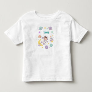 T-shirt Pour Les Tous Petits Aventure spatiale d'astronaute mignonne pour les e