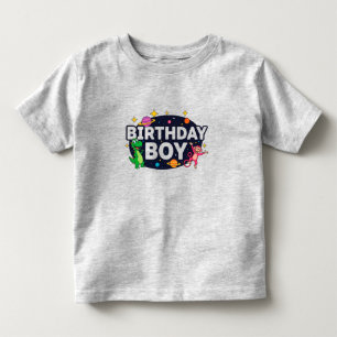 T-shirt Pour Les Tous Petits Aventure spatiale du garçon d'anniversaire
