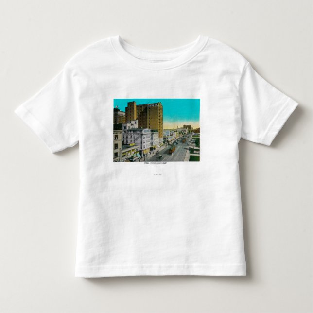 T-shirt Pour Les Tous Petits Avenue d'océan semblant est, Long Beach (Devant)