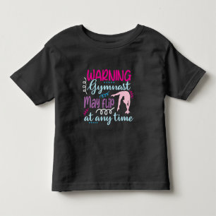 T-shirt Pour Les Tous Petits Avertissement Gymnaste Peut Basculer à Tout Moment