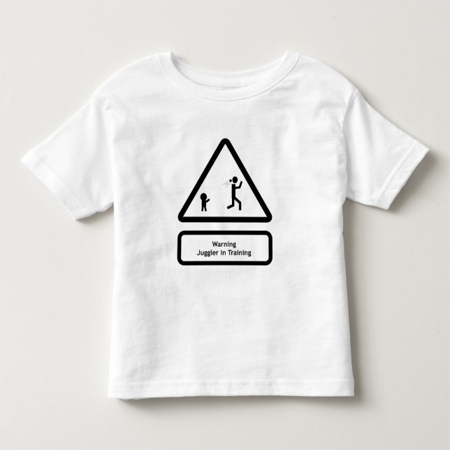 T-shirt Pour Les Tous Petits avertissement - jongleur (Devant)