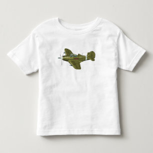 T-shirt Pour Les Tous Petits Avion de chasse rétro dessin animé