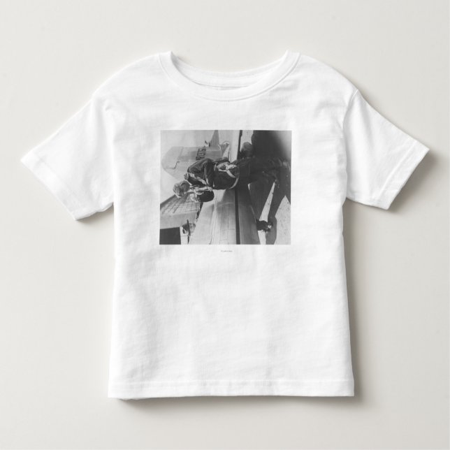 T-shirt Pour Les Tous Petits Avion pilote d'embarquement de Howard Hughes (Devant)