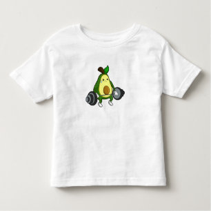 T-shirt Pour Les Tous Petits Avocado à Fitness avec Barbell