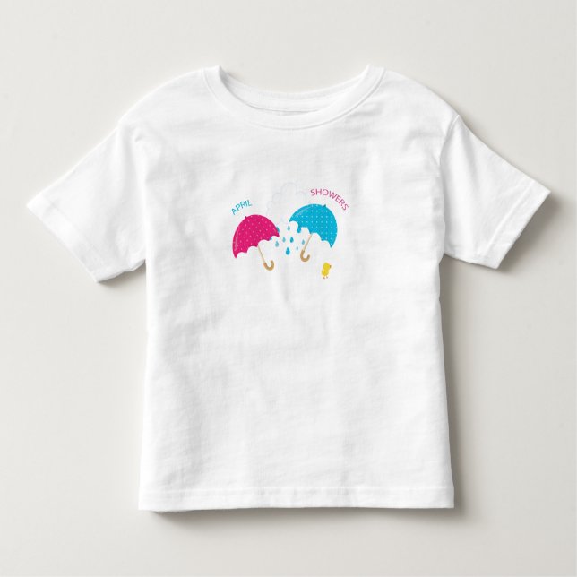 T-shirt Pour Les Tous Petits Avril Douches Parapluies Jour (Devant)