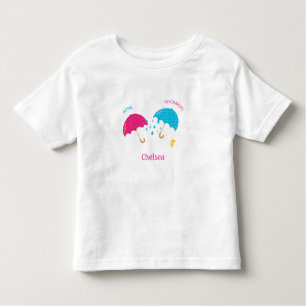 T-shirt Pour Les Tous Petits Avril verse des parapluies de jour pluvieux avec