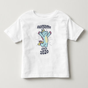 T-shirt Pour Les Tous Petits Awesome depuis 2020 - Anniversaire de enfant Unico