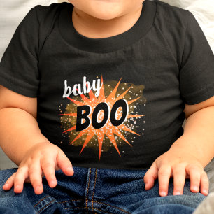 T-shirt Pour Les Tous Petits Baby Boo   Halloween orange
