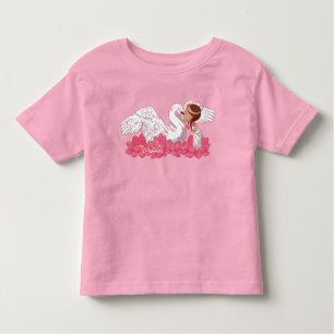 T-shirt Pour Les Tous Petits Baby Girl Saraswati with her White Swan