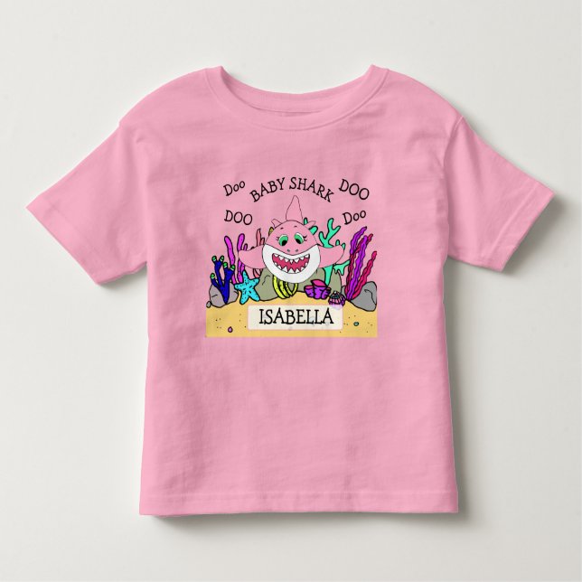 T-shirt Pour Les Tous Petits Baby Shark Baby's personnalisé (Devant)
