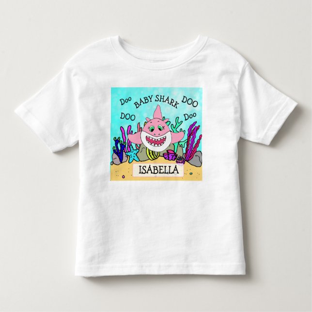 T-shirt Pour Les Tous Petits Baby Shark Baby's personnalisé (Devant)