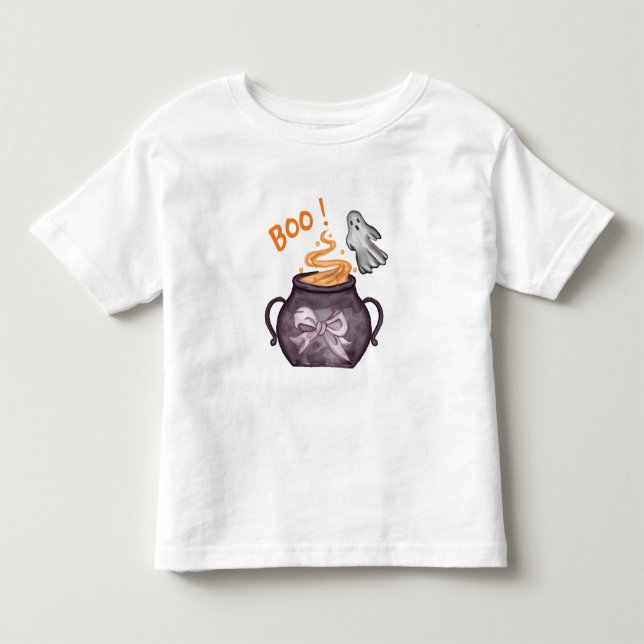 T-shirt Pour Les Tous Petits Baby shower Halloween Ghost House (Devant)