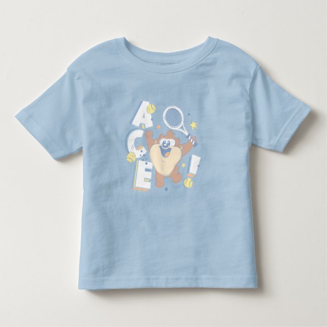 T-shirt Pour Les Tous Petits Baby TAZ™ Tennis Ace ! (Devant)