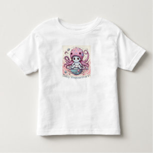 T-shirt Pour Les Tous Petits Baby Water Design mignon de pieuvre