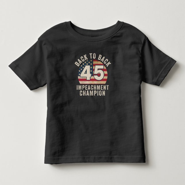 T-shirt Pour Les Tous Petits Back to Back Impeachment Champ American Flag Vinta (Devant)