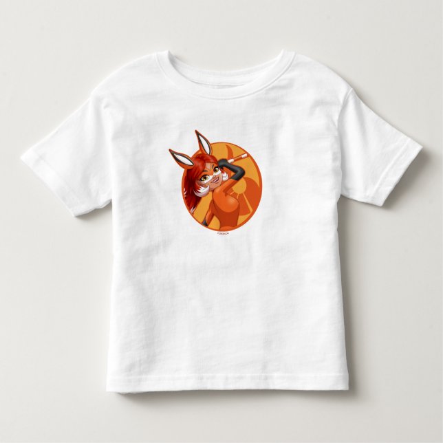 T-shirt Pour Les Tous Petits Badge Rena Rouge Orange (Devant)