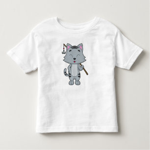 T-shirt Pour Les Tous Petits Baguette de pêche de chat