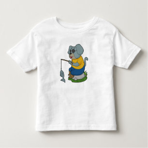 T-shirt Pour Les Tous Petits Baguette de pêche du chien