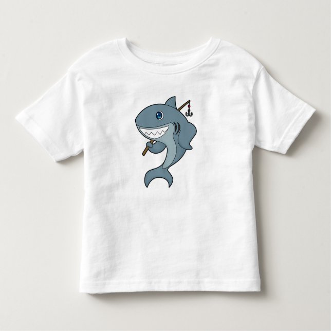 T-shirt Pour Les Tous Petits Baguette de pêche du requin (Devant)