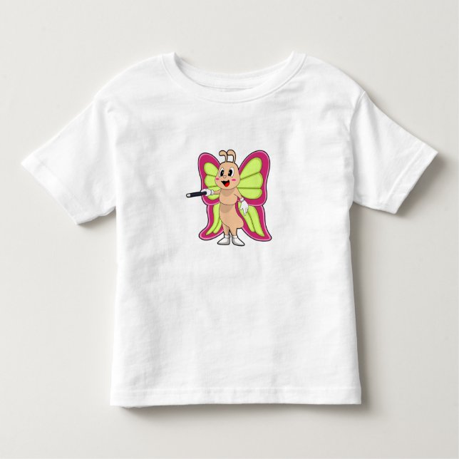 T-shirt Pour Les Tous Petits Baguette magique papillon (Devant)