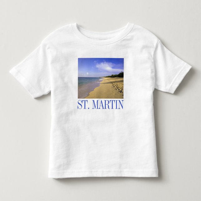 T-shirt Pour Les Tous Petits Baie Longue Long Bay Beach, St-Martin (Devant)