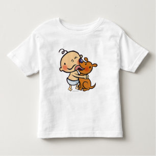 T-shirt Pour Les Tous Petits Baisers de chiot pour le bébé
