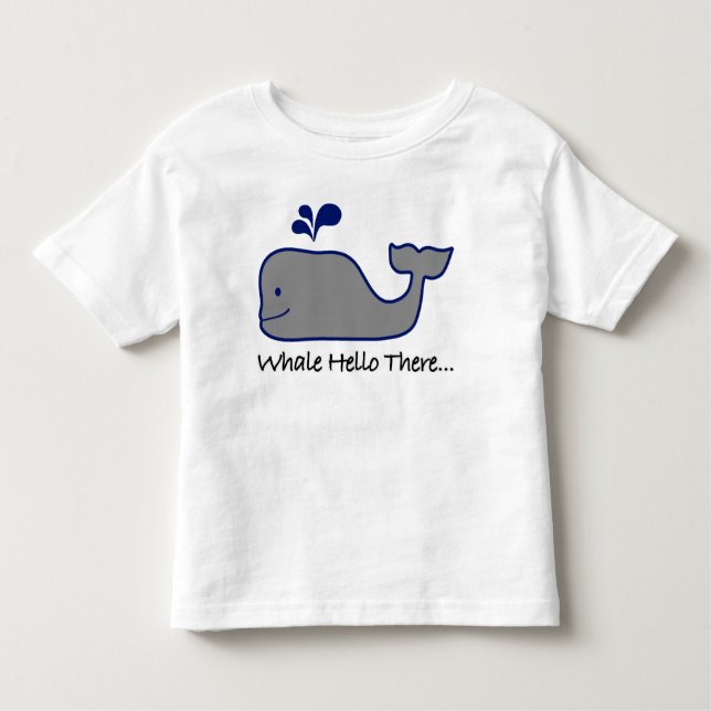 T-shirt Pour Les Tous Petits Baleine Bonjour là (Devant)