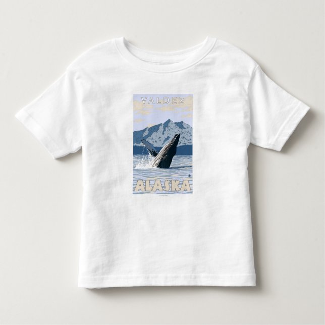 T-shirt Pour Les Tous Petits Baleine de bosse - Valdez, Alaska (Devant)