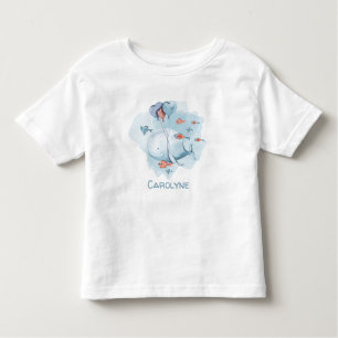 T-shirt Pour Les Tous Petits Baleine de Whimsical avec ballons et poissons